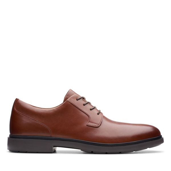 Clarks Mens Un Tailor Tie Wide Fit Shoes Brown | USA-8970654